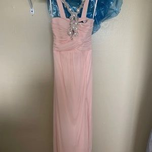 Windsor Pink Prom Dress Size 5 Long With Beaded Accent